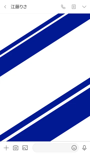[LINE着せ替え] シンプル 青と白 No.3-2の画像3